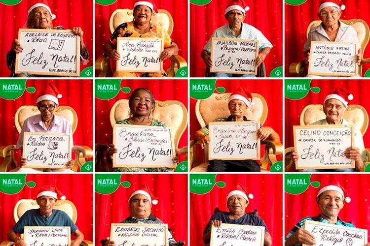 Idosos do Abrigo São José ganham espaço dos desejos para pedidos ao ‘Papai Noel’