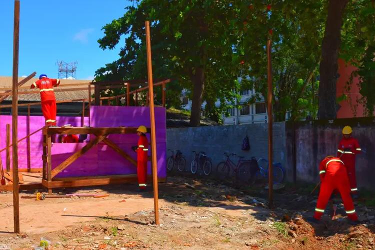 Governo do Estado atua na reconstrução do Centro Didático Ginásio Paulo Conrado Bezerra em Macapá
