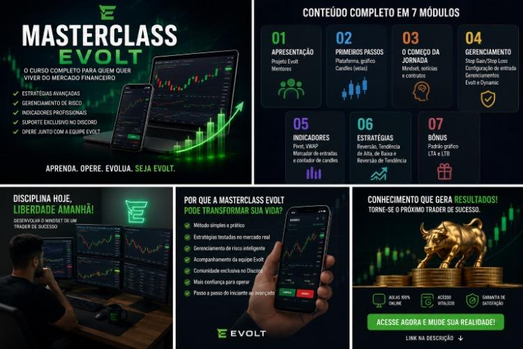 MasterClass Evolt: Curso completo para quem deseja viver do Mercado Financeiro