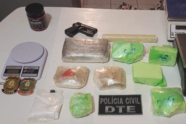 INDIVÍDUO É PEGO EM FLAGRANTE COM COCAÍNA E CRACK NO NOVO HORIZONTE