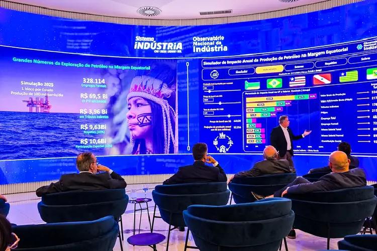 Em Brasília, governador Clécio Luís conhece simulador de impacto anual da produção de petróleo na Margem Equatorial