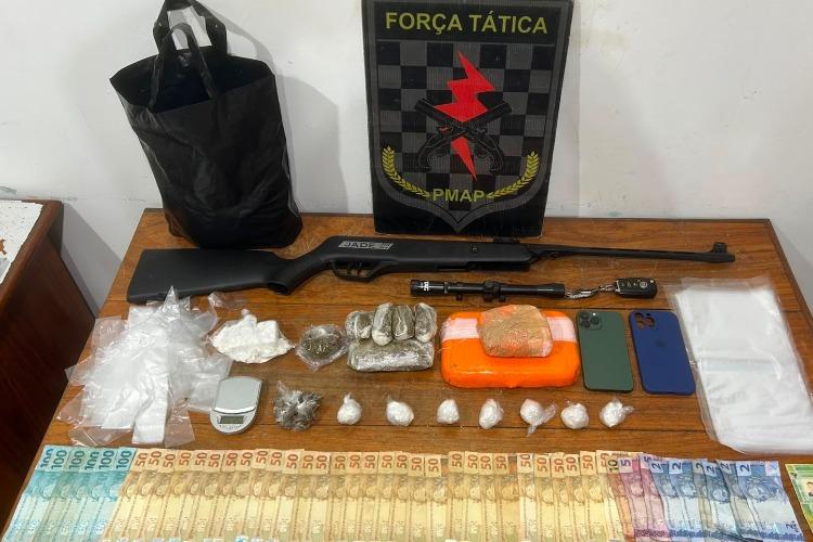 Batalhão de Força Tática realizou a prisão de 01 indivíduo e a apreensão de 01 adolescente de 17 anos durante o fim de semana.