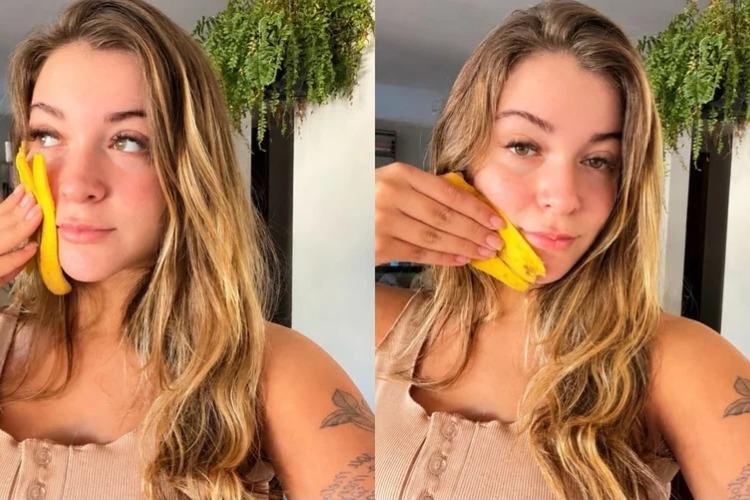 Candidata ao Miss Bumbum pelo Rio aposta em skincare diário com casca de banana e diz gastar menos de R$ 100 por mês com maquiagem