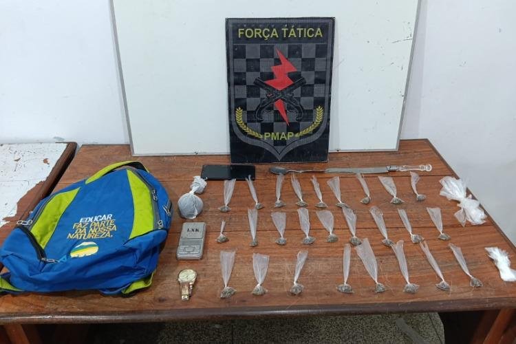Batalhão de Força Tática prende suspeito por tráfico de drogas em Macapá