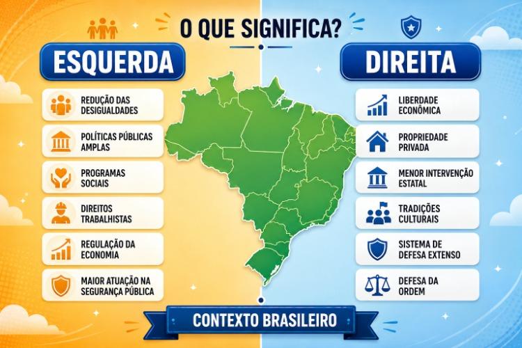O que é Direita e Esquerda? Entenda as diferenças e ideologias na política brasileira