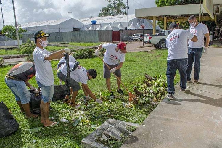Hospital de Santana recebe mutirão voluntário de limpeza