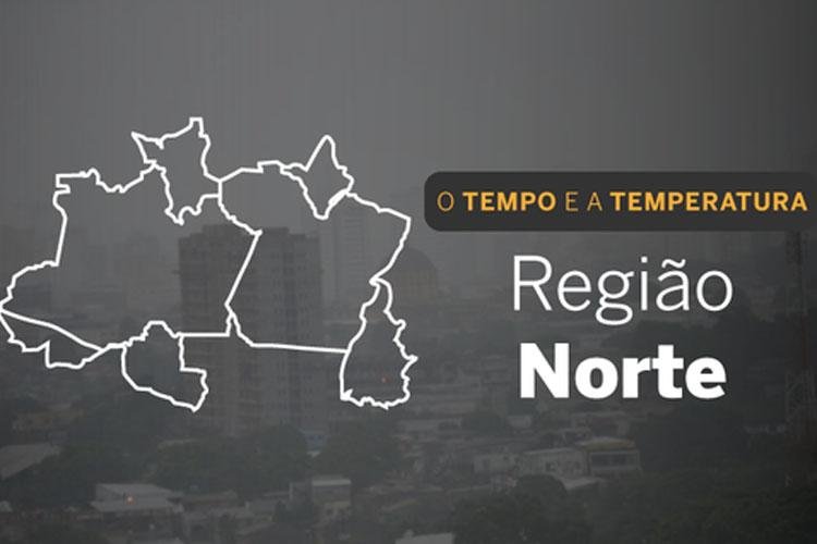O TEMPO E A TEMPERATURA: raios e rajadas de vento pelo Norte neste domingo (10)