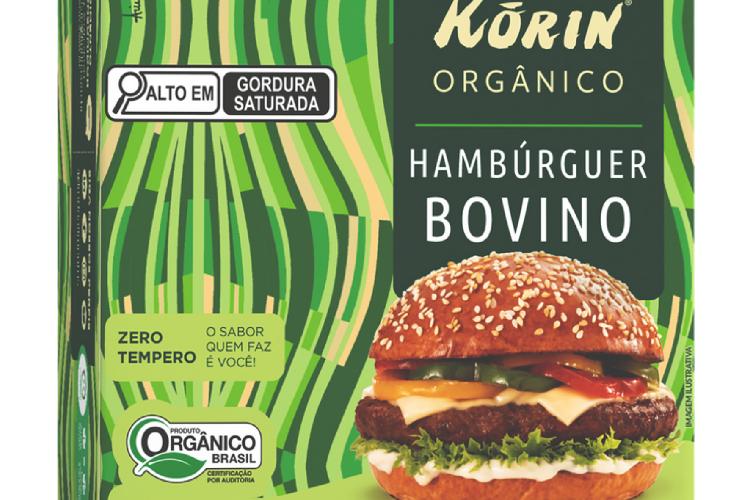 Hambúrguer bovino orgânico com nova formulação e menos gordura é novidade da Korin Alimentos