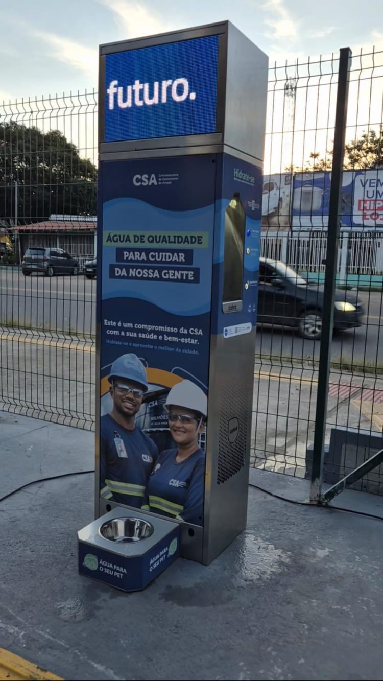 CSA inaugura circuito público de hidratação com água potável na orla de Macapá durante o “Viver + Equatorial”