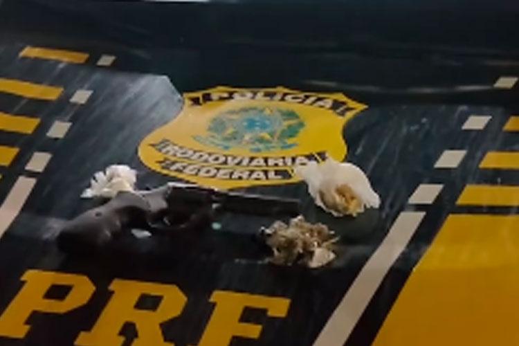 Ação da PRF Amapá na BR 210 resulta em apreensão de arma e drogas