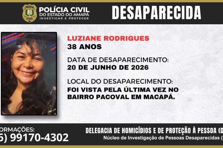 Polícia Civil pede a colaboração da população para localizar mulher desaparecida