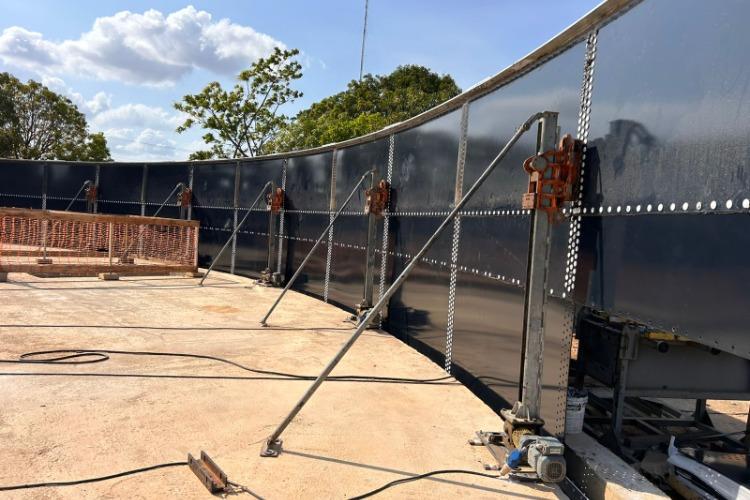 Obra do Centro de Reservação do bairro Buritizal chega a 80% e entra na reta final