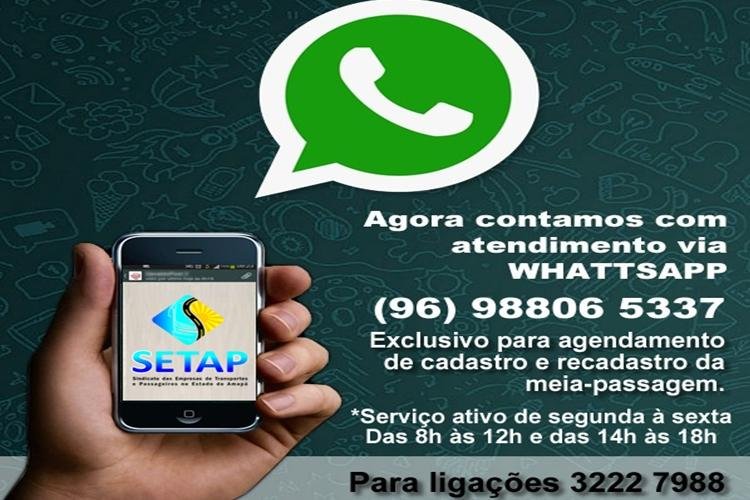 Setap retoma cadastro e recadastro em razão da volta às aulas mas agendamento será por WhatsApp