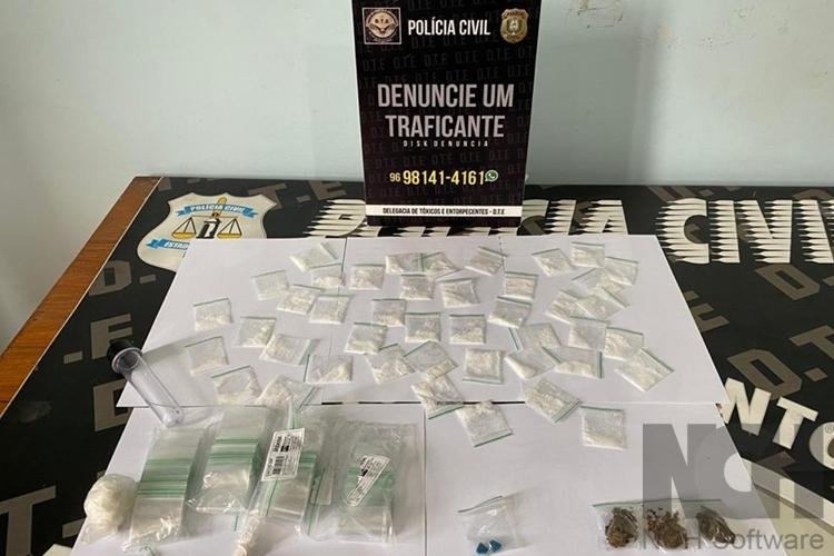 TRAFICANTE É PRESO EM FLAGRANTE COM PORÇÕES DE COCAÍNA, ECSTASY, MACONHA E CRACK