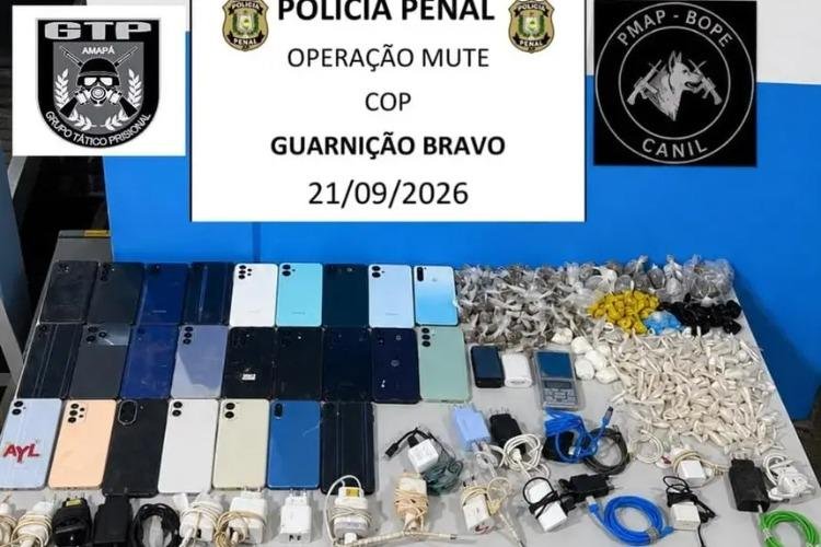 Polícia Penal do Amapá deflagra 13ª Operação Mute para cortar comunicação do crime organizado nos presídios