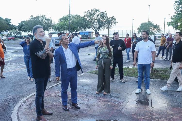 Prefeito Pedro DaLua e secretários realizam visita técnica ao ponto de chegada da Corrida Macapá Verão