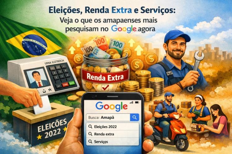 Eleições, renda extra e serviços: veja o que os amapaenses mais pesquisam no Google agora