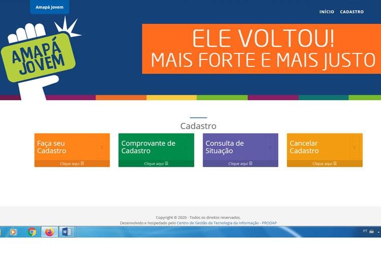 Amapá Jovem tem novo site para inscrição