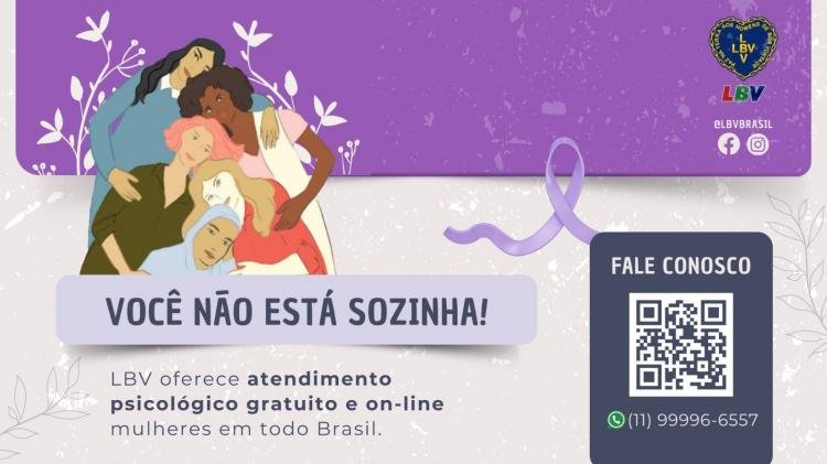 Agosto Lilás: LBV reforça apoio às mulheres na superação da violência