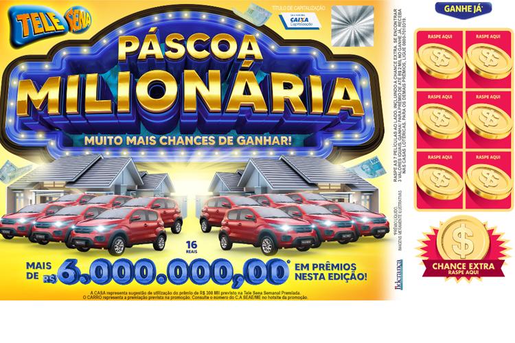 Tele Sena de Páscoa vai sortear 5 carros 0km somente para moradores do Norte