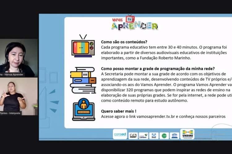 Vamos Aprender: professores podem complementar aula remota com conteúdos educativos exibidos na TV