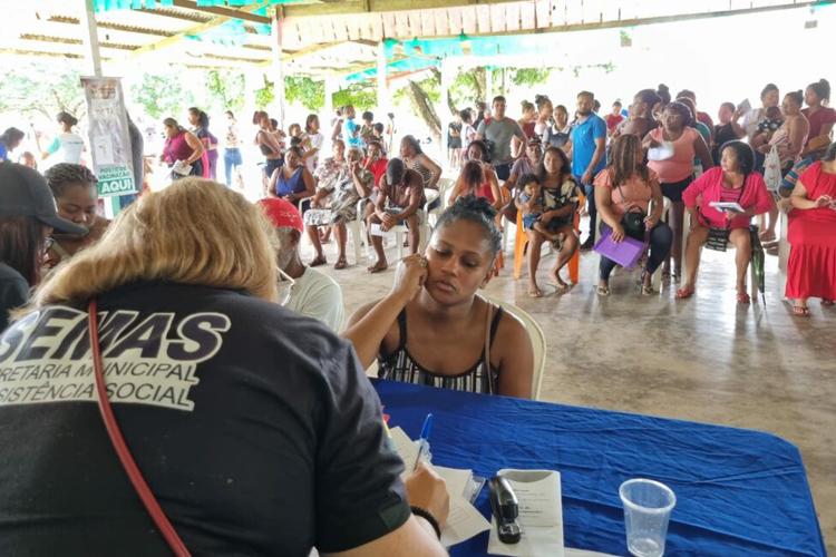 Quilombo do Curiaú recebe ação de saúde e serviços do CadÚnico