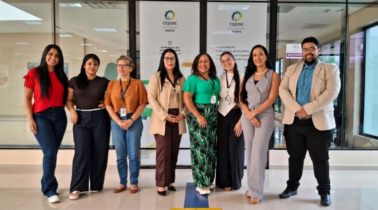 Cejuscs do TJAP recebem visita técnica da OAB/AP para troca de boas práticas em conciliação e mediação