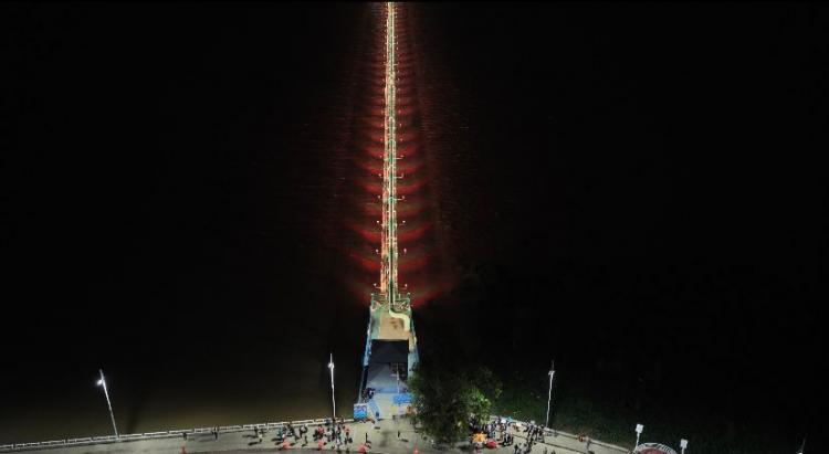 Maio Amarelo: Captação de Água de Macapá é iluminada e marca início de ações de conscientização no trânsito